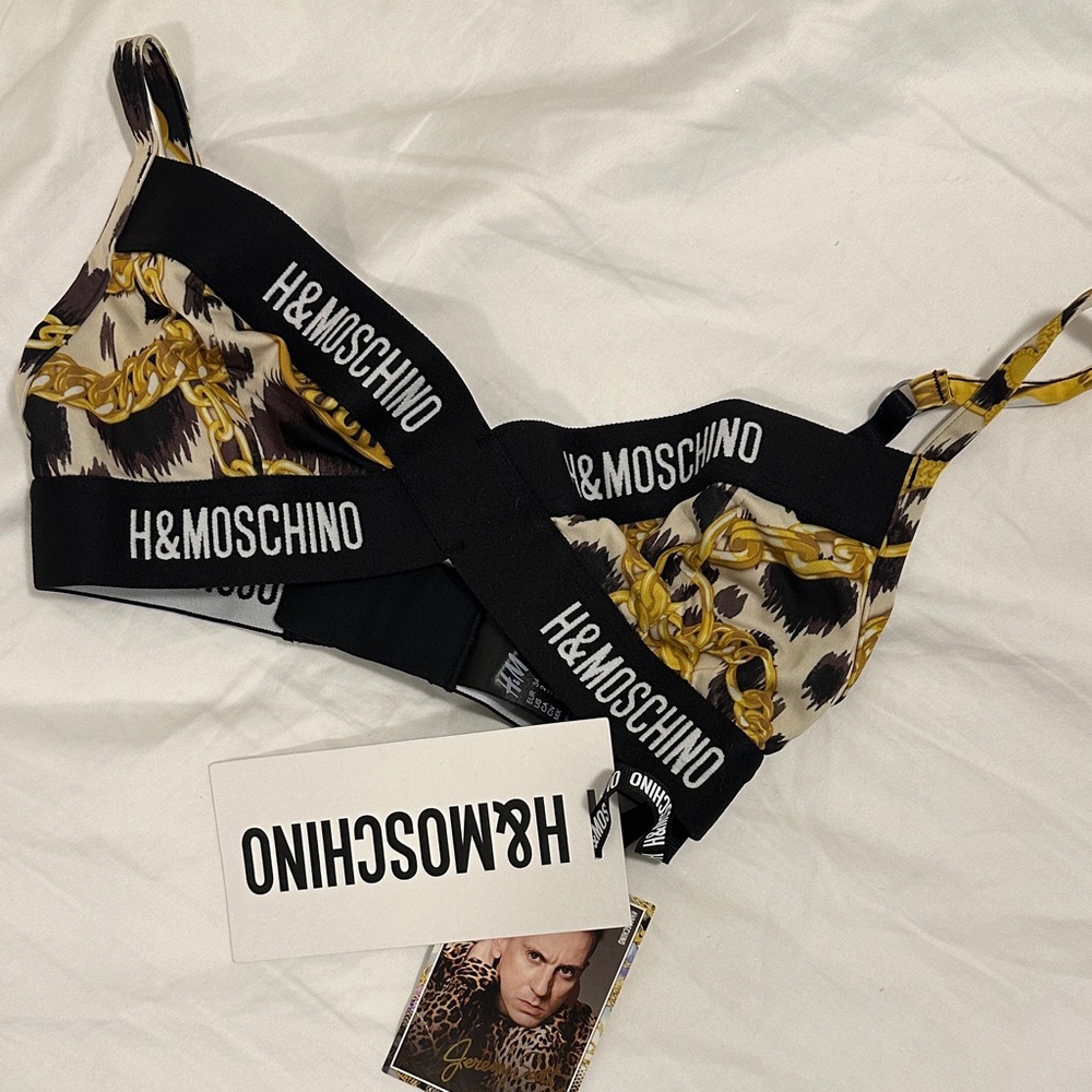 Rare Moschino Black and Gold Bralette